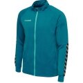 hummel Sport-Trainingsjacke hmlAUTHENTIC Poly Zip (gestrickter Polyester, mit Reißverschlusstaschen) tealblau Kinder