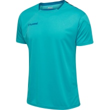 hummel Sport-Tshirt hmlAUTHENTIC Poly Jersey (leichter Jerseystoff) Kurzarm blau Kinder