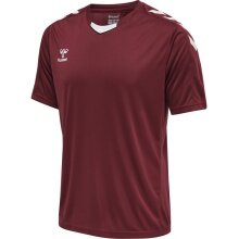 hummel Sport-Tshirt hmlCORE XK Poly Jersey (robuster Doppelstrick) Kurzarm weinrot Herren