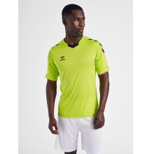 hummel Sport-Tshirt hmlCORE XK Poly Jersey (robuster Doppelstrick) Kurzarm limegrün Herren