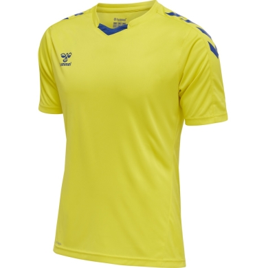 hummel Sport-Tshirt hmlCORE XK Poly Jersey (robuster Doppelstrick) Kurzarm gelb/blau Herren