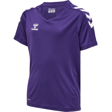 hummel Sport-Tshirt hmlCORE XK Poly Jersey (robuster Doppelstrick) Kurzarm violett/weiss Kinder