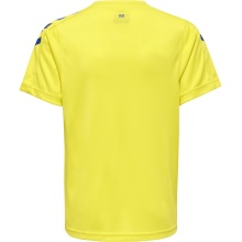 hummel Sport-Tshirt hmlCORE XK Poly Jersey (robuster Doppelstrick) Kurzarm gelb/blau Kinder