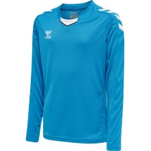 hummel Sport-Langarmshirt hmlCORE XK Poly Jersey (Interlock-Stoff) blau Kinder