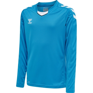 hummel Sport-Langarmshirt hmlCORE XK Poly Jersey (Interlock-Stoff) blau Kinder