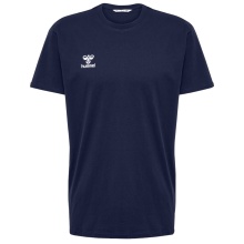 hummel Sport/Freizeit-Tshirt hmlGO 2.0 (Bio-Baumwolle, klassisch Design) Kurzarm marineblau Herren