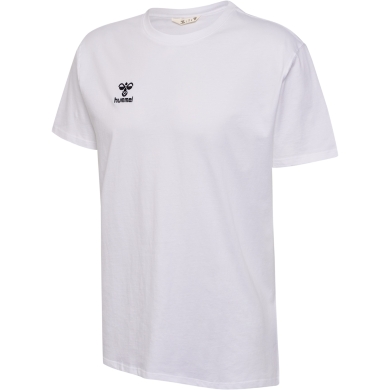 hummel Sport/Freizeit-Tshirt hmlGO 2.0 (Bio-Baumwolle, klassisch Design) Kurzarm weiss Herren