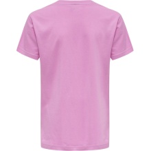 hummel Sport/Freizeit-Tshirt hmlGO Cotton Big Logo (Baumwolle) Kurzarm orchidpink Kinder