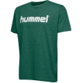 hummel Sport/Freizeit-Tshirt hmlGO Cotton Big Logo (Baumwolle) Kurzarm dunkelgrün Kinder