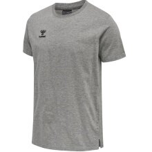 hummel Sport-Tshirt hmlMOVE Grid Cotton (100% Baumwolle) Kurzarm hellgrau Herren