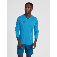 hummel Sport-Langarmshirt hmlCORE XK Poly Jersey (Interlock-Stoff) blau Herren