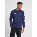 hummel Pullover Basic hmlGO Cotton Sweatshirt (Baumwolle) marineblau Herren