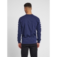 hummel Pullover Basic hmlGO Cotton Sweatshirt (Baumwolle) marineblau Herren