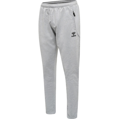 hummel Sporthose hmlMOVE Grid Cotton Pant (100% Baumwolle) lang grau Herren