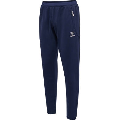 hummel Sporthose hmlMOVE Grid Cotton Pant (100% Baumwolle) lang marineblau Herren