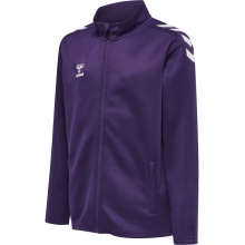 hummel Sport-Trainingsjacke hmlCORE XK Poly Zip Sweat (Polyester-Sweatstoff, Front-Reißverschluss) violett/weiss Kinder