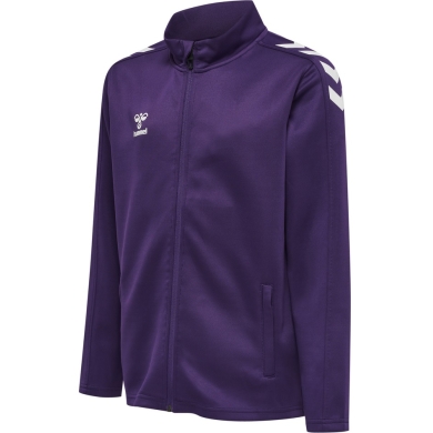 hummel Sport-Trainingsjacke hmlCORE XK Poly Zip Sweat (Polyester-Sweatstoff, Front-Reißverschluss) violett/weiss Kinder