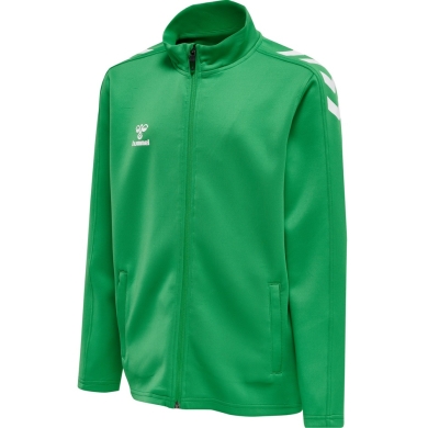 hummel Sport-Trainingsjacke hmlCORE XK Poly Zip Sweat (Polyester-Sweatstoff, Front-Reißverschluss) grün Kinder