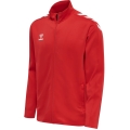 hummel Sport-Trainingsjacke hmlCORE XK Poly Zip Sweat (Polyester-Sweatstoff, Front-Reißverschluss) rot Herren