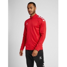 hummel Sport-Trainingsjacke hmlCORE XK Poly Zip Sweat (Polyester-Sweatstoff, Front-Reißverschluss) rot Herren