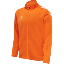 hummel Sport-Trainingsjacke hmlCORE XK Poly Zip Sweat (Polyester-Sweatstoff, Front-Reißverschluss) orange Herren