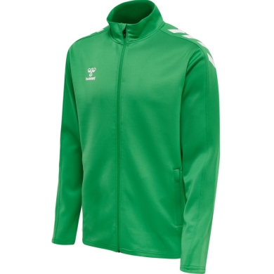 hummel Sport-Trainingsjacke hmlCORE XK Poly Zip Sweat (Polyester-Sweatstoff, Front-Reißverschluss) grün Herren