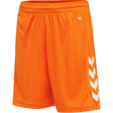 hummel Sporthose hmlCORE XK Poly Shorts (robuster Doppelstrick, ohne Seitentaschen) Kurz orange Kinder