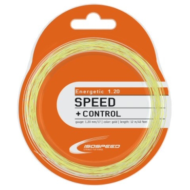 IsoSpeed Tennissaite Energetic (Power+Kontrolle) gelbgold 12m Set