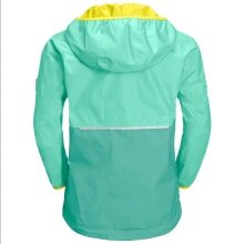 Jack Wolfskin Regenjacke Rainy (wind- und wasserdicht) teal/mint Kinder