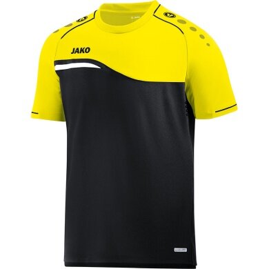 JAKO Sport-Tshirt Competition 2.0 schwarz/neongelb Jungen