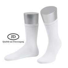 JD Arbeitssocke Crew Arzt-Socken mit dünnem Plüsch weiss - 1 Paar