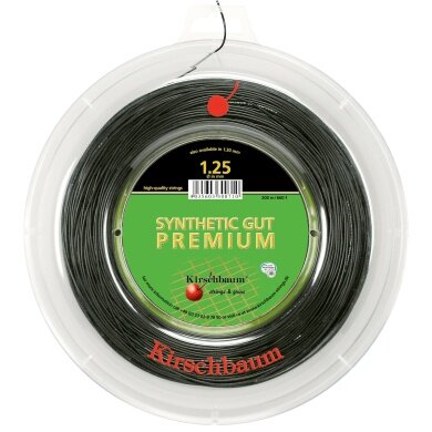 Kirschbaum Tennissaite Synthetic Gut Premium schwarz 200m Rolle