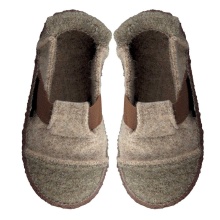 nanga Hausschuhe Slipper Berg - 100% Schurwolle - natur Kinder/Jugendliche (Größe 31-35)