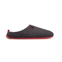 nanga Hausschuhe Pantoffel Wool Slipper - 100% Schurwolle - grau/rot (Größe 41-42)