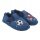 nanga Hausschuhe Slipper Fussballer - 100% Bio-Baumwolle - blau Kleinkinder/Kinder (Größe 26-30)