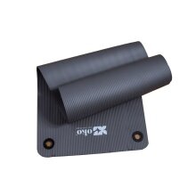 oko Fitness-/Yogamatte (mit Ösen) grau 180x60x0,8cm