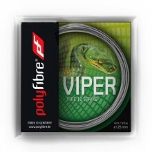 Besaitung mit Tennissaite Polyfibre Viper (Haltbarkeit+Touch) silber