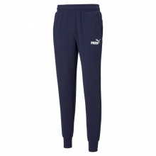 Puma Jogginghose Freizeit Essential Logo (Mischgewebe) lang peacoatblau Herren