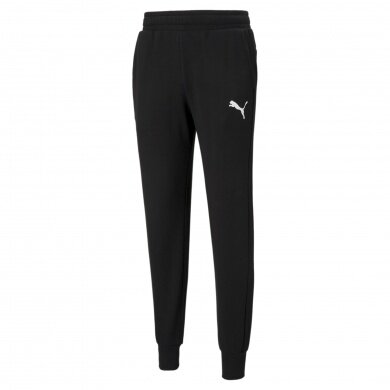 Puma Jogginghose Freizeit Essential Logo Cat (Mischgewebe) lang schwarz Herren