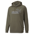 Puma Freizeit Kapuzenpullover Hoodie Graphic Big Logo - Baumwolle, gefüttert - dunkelgrün Herren