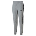 Puma Freizeit Jogginghose Graphic Sweat Pants - Baumwolle, gefüttert - grau Herren