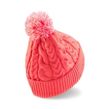 Puma Wintermütze (Pompon) Cable Pom Beanie pink Damen