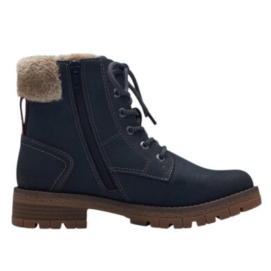 s.Oliver Winterstiefel 5-26227-43-805 - mit Innenfutter und seitlichen Reissverschluss - navyblau Damen