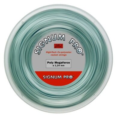 Signum Pro Tennissaite Poly Megaforce (Haltbarkeit+Power) silber 200m Rolle