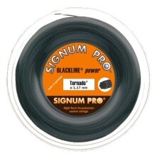 Signum Pro Tennissaite Tornado (Haltbarkeit+Spin) anthrazitgrau 200m Rolle