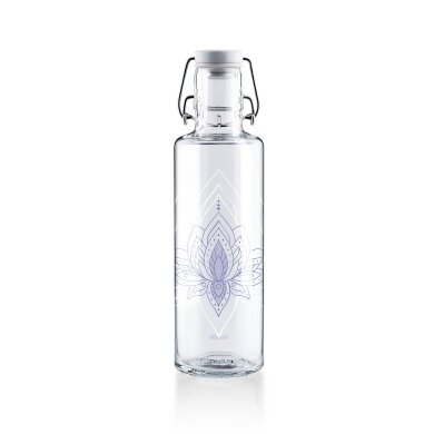 soulbottles Trinkflasche just breathe Glas (Glasflasche, Keramikdeckel, Edelstahlbügel) 600ml transparent