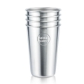 soulbottles Trinkbecher soulcoup steel Plain (Edelstahl) 4x400ml silber