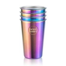 soulbottles Trinkbecher soulcoup steel Utopia (Edelstahl) 4x400ml blau/violett