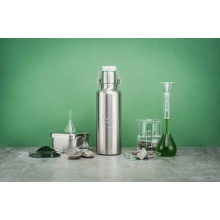 soulbottles Trinkflasche steel insulated Plain (Edelstahl, Edelstahlbügel, Keramikdeckel) 600ml grau