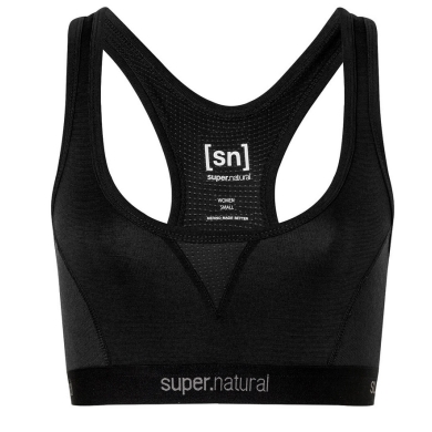 super natural Funktionsunterwäsche Sport-Bra Tundra 220 Semplice (angenehmer Tragekomfort) schwarz Damen